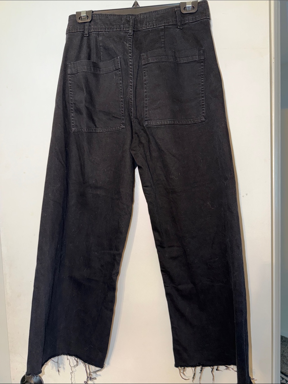 NWOT Zara Woman Marine Straight Distressed Black Jeans Size 10 - Picture 3 of 3